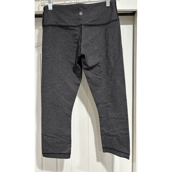 Lululemon Wunder Under Crop Leggings Womens 6 Pull On Low Rise Yoga 20" - Picture 2 of 4